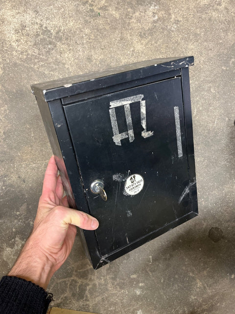 Used Black Mailbox With Key
