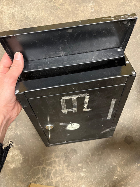 Used Black Mailbox With Key