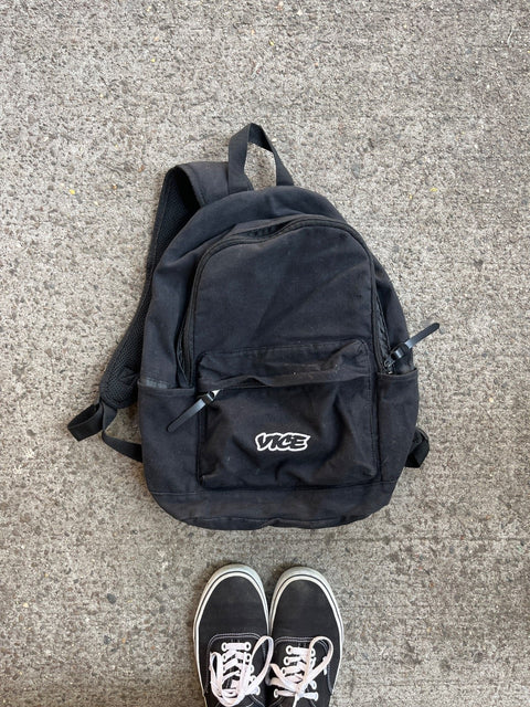 VICE Black Canvas Backpack
