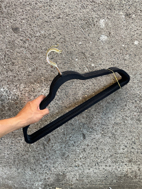 Velvet Black Clothes Hanger