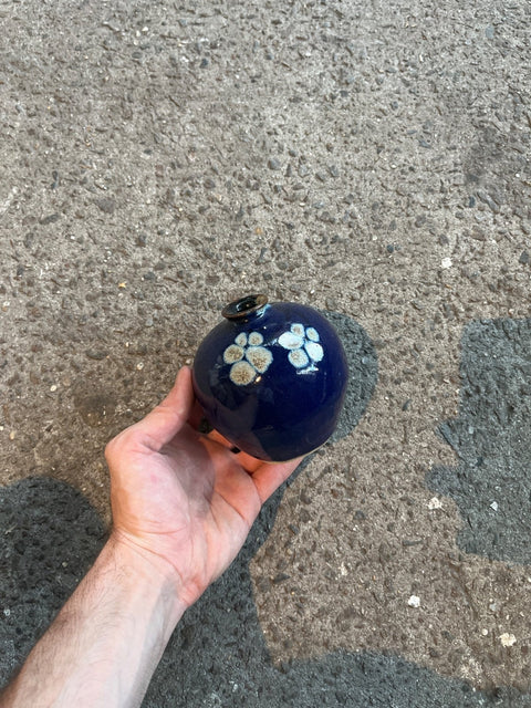 Very Cute Blue Floral Ceramic Vase