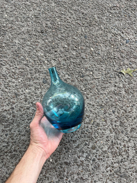 Very Pretty Teal Glass Vase