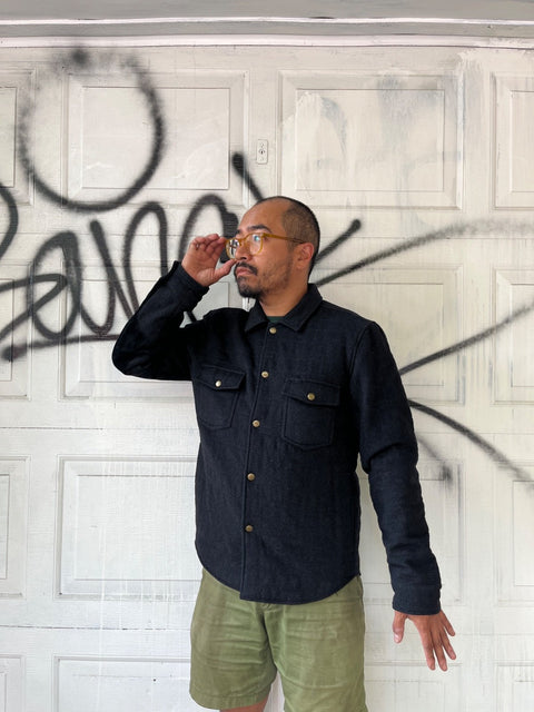 Very Sexy Billy Reid Black Button-Up Jacket, Size M