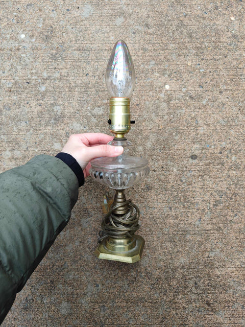 Vintage Glass Table Lamp