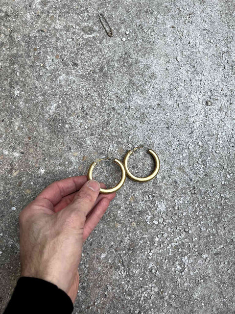 Vintage Gold Tone Hoop Earrings