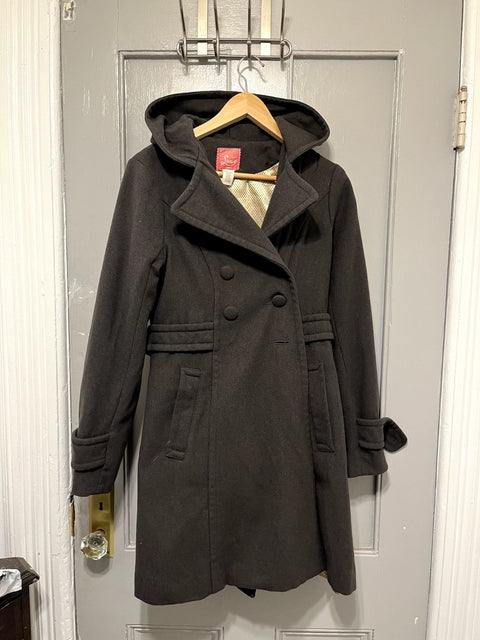 Vintage Lux Wool Coat Missing A Button, Size M