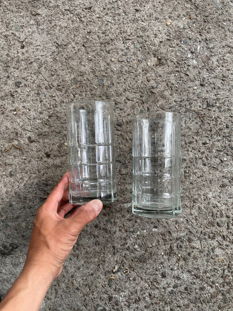 Vintage Textured Highball Glasses