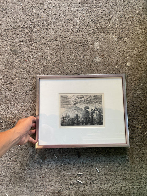 Volcanic Landscape Framed Art