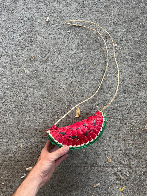 Watermelon Slice Woven Bag