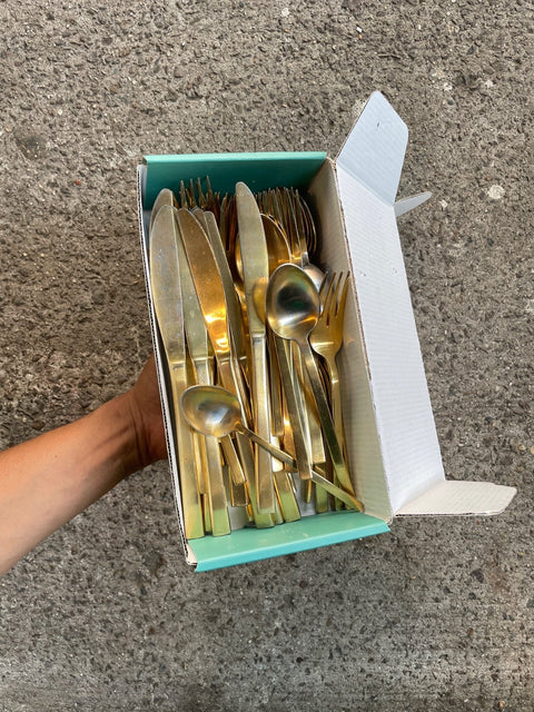 West Elm Golden Flatware Set