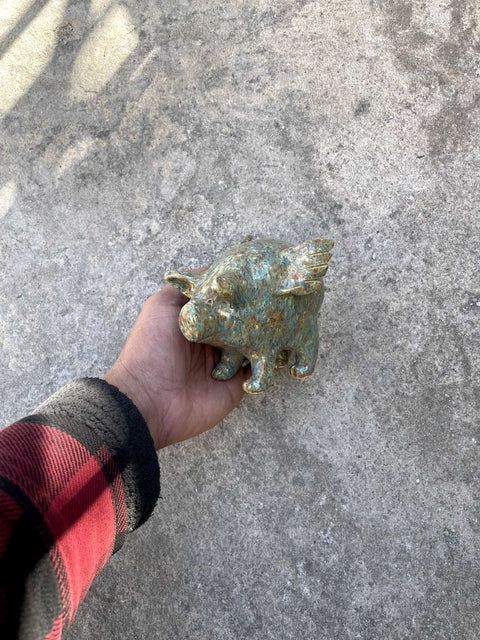 Whimsical Pig Figurine
