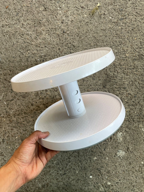 White Adjustable Tiered Shelf
