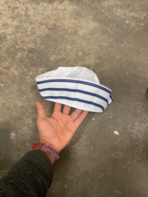 White And Blue Gilligan Sailor Hat
