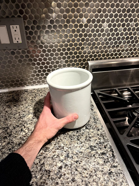 White Ceramic Utensil Holder