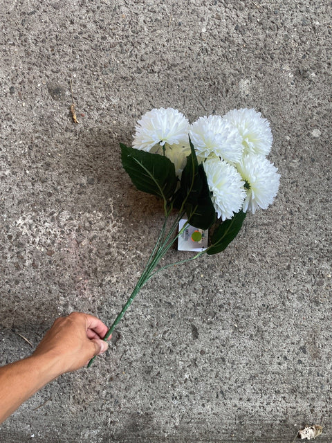 White Chrysanthemum Faux Floral