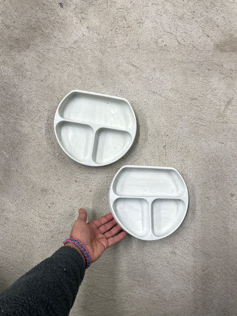 White Divided Kid's Plate Set