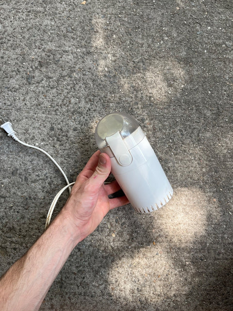 White Electric Coffee Grinder