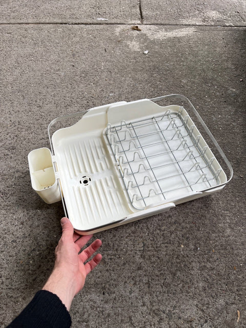 White Extendable Dish Rack