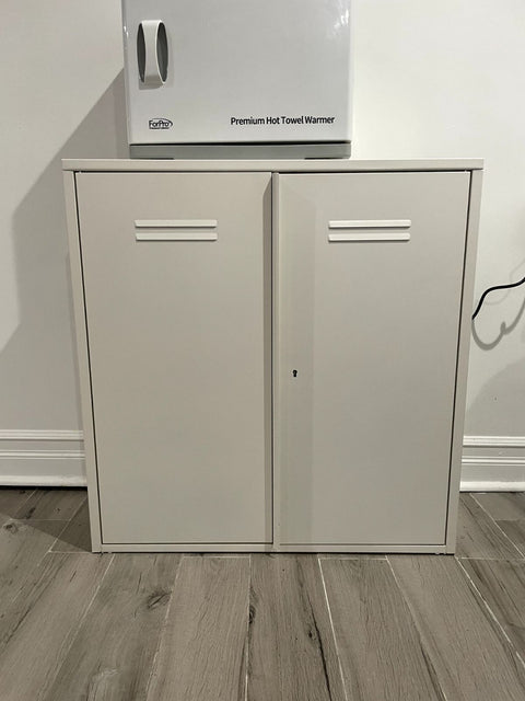 White Metal IKEA Ivar Cabinet, W32xD12xH32"