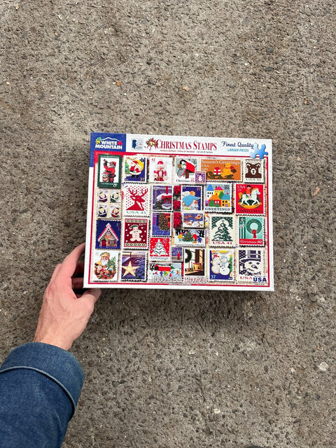 White Mountain Christmas Stamps Puzzle, 1000 Pieces