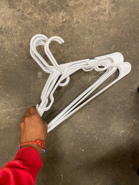 White Plastic Clothes Hangers