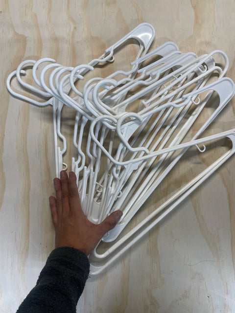 White Plastic Clothes Hangers