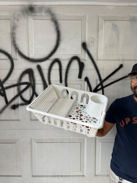 White Plastic Dish Rack