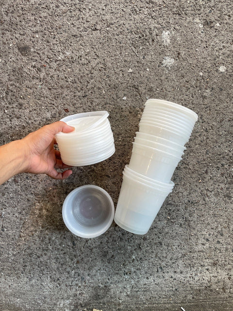 White Plastic Food Containers