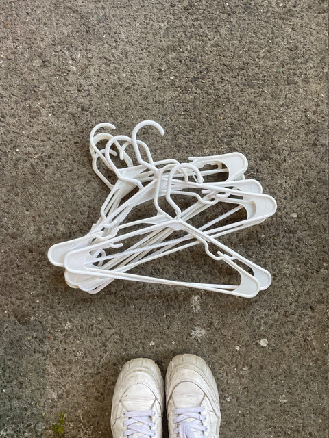 White Plastic Hangers