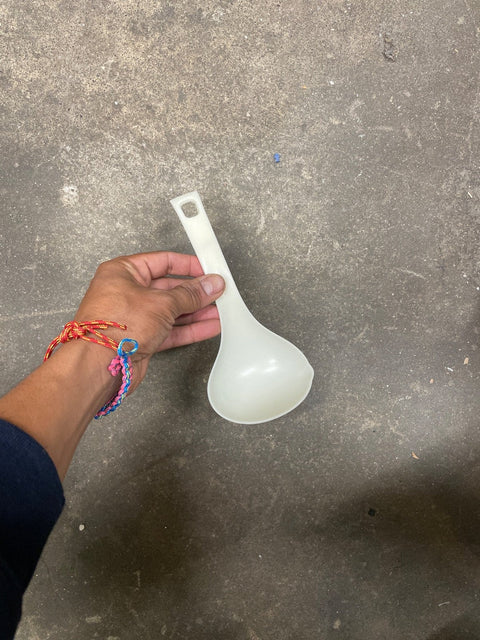 White Plastic Ladle