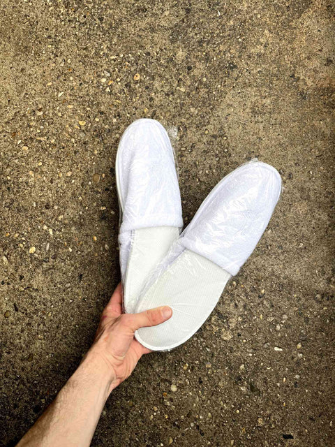 White Slippers One For You & One For Your Friend