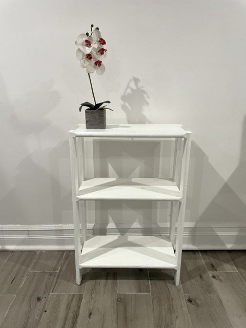White Wooden Shelf, W19xD9xH29"