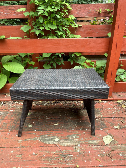 Wicker Garden Table, W24xD16"