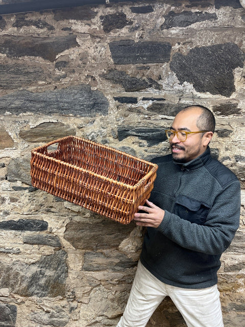 Wicker Storage Basket, 12x19"