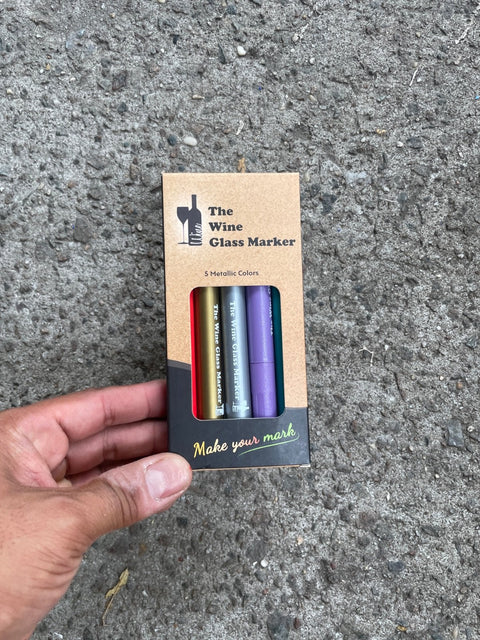 Wine Glass Markers Metallic Set