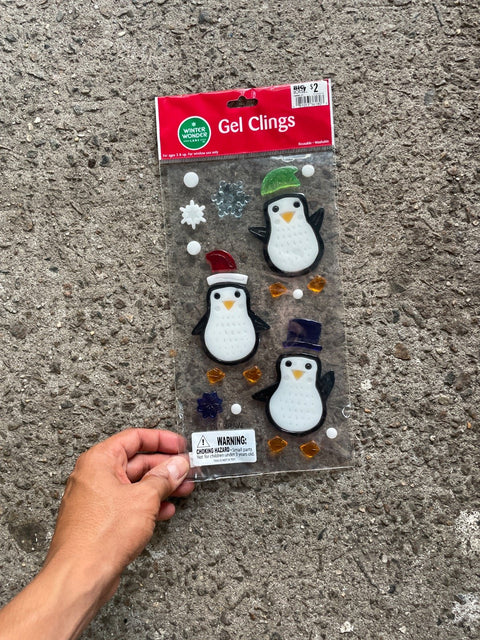 Winter Penguin Gel Clings