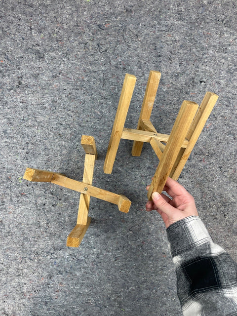 Wood Plant Stand Duo