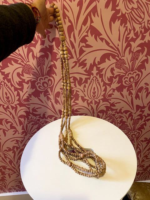 Wooden Bead Plant Holder