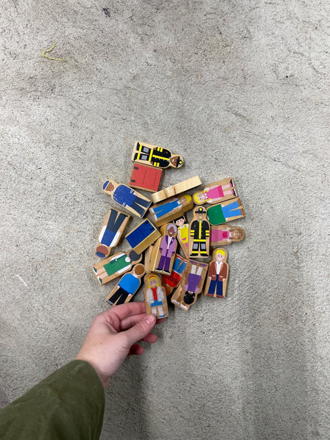Wooden Community Helper Figures
