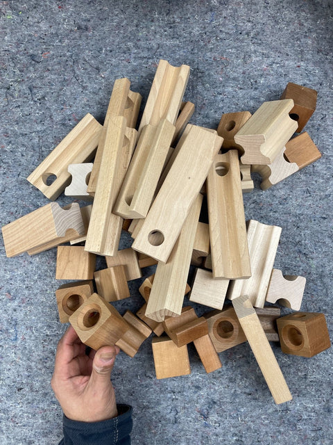Wooden Construction Blocks Set