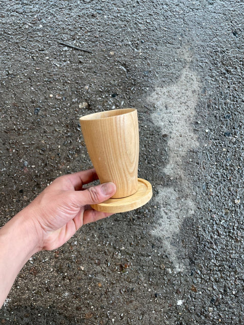 Wooden Cup And Coaster