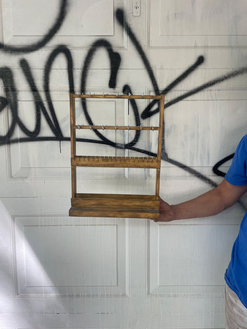 Vintage-ish Wooden Jewelry Display Rack