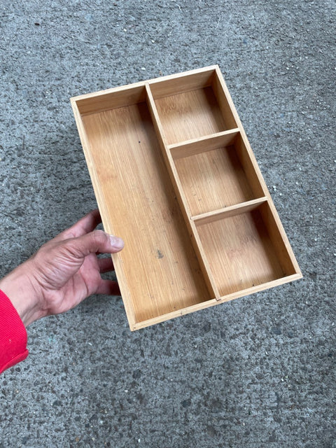 Wooden Divided Drawer Organizer