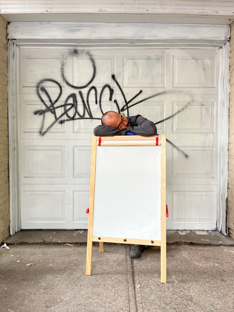 Wooden Easel Whiteboard / Chalkboard