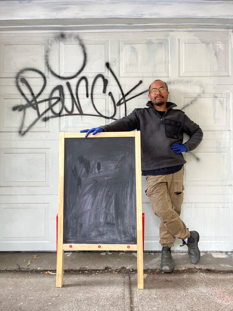 Wooden Easel Whiteboard / Chalkboard