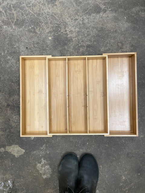Wooden Expandable Drawer Organizer, 13-23.5 x 16”