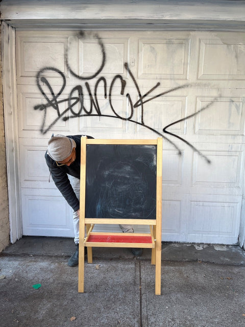 Wooden Frame Blackboard / Whiteboard Easel