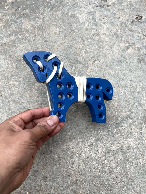 Wooden Horse Lacing Toy