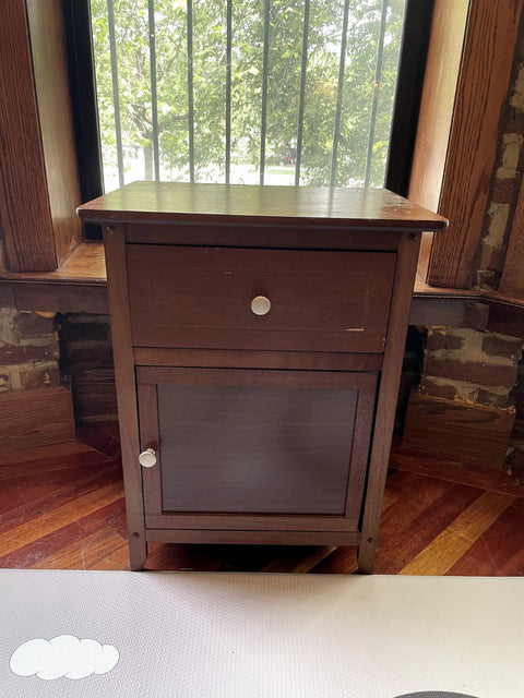 Wooden Nightstand, 15Dx19Wx25H"