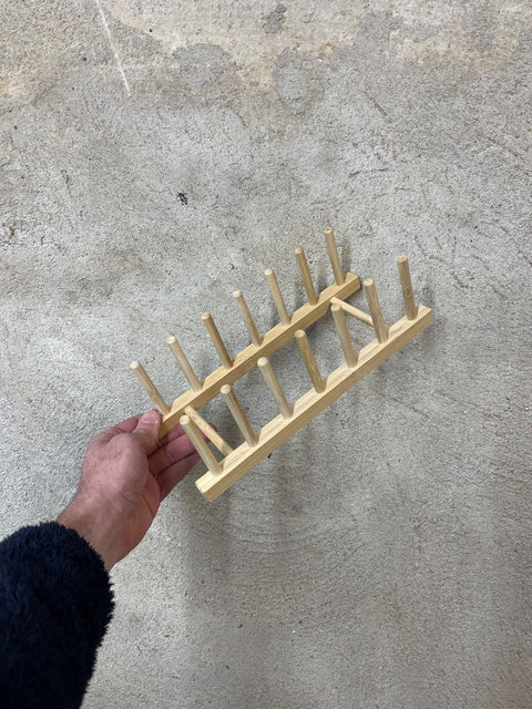 Wooden Plate Drying Rack